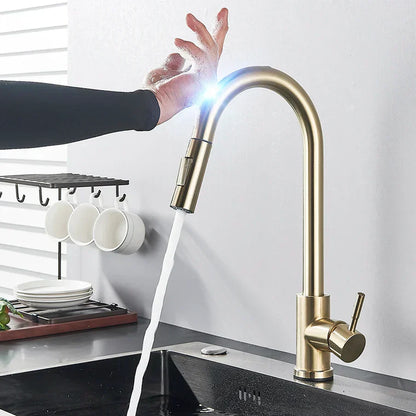 Kitchen Tap with Touch Sensor and Pull Out