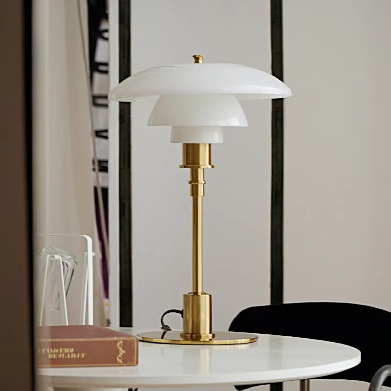 Table Lamp Gold Glass Scandinavian Style
