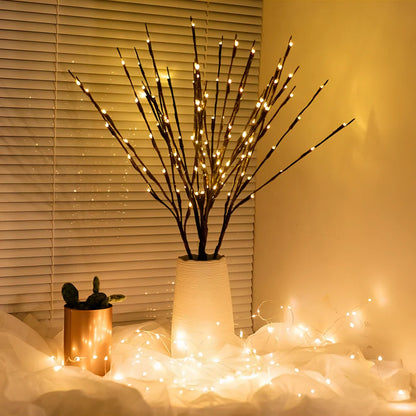 LED Lighted Artificial Branch Table Lamp
