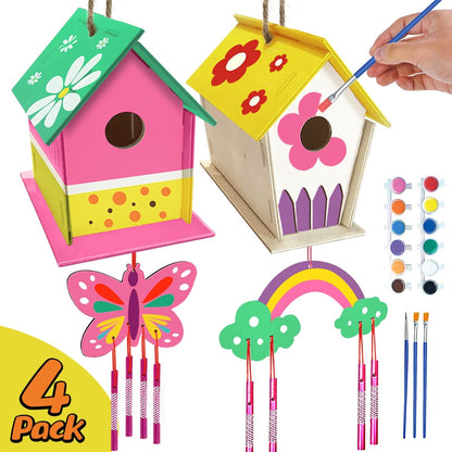 Wooden Bird House Painting Craft Kit