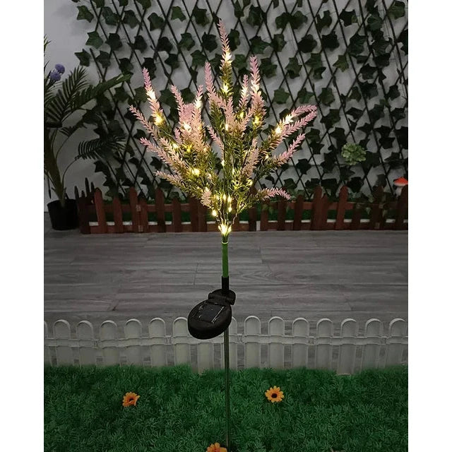 Luminous Bloom - Solar LED Garden Flower Lights for Outdoor Décor, Waterproof, Energy Efficient Lavender Design