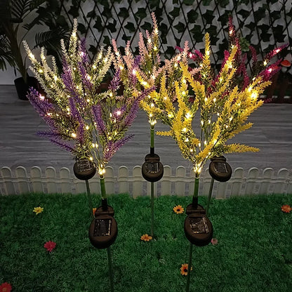 Luminous Bloom - Solar LED Garden Flower Lights for Outdoor Décor, Waterproof, Energy Efficient Lavender Design