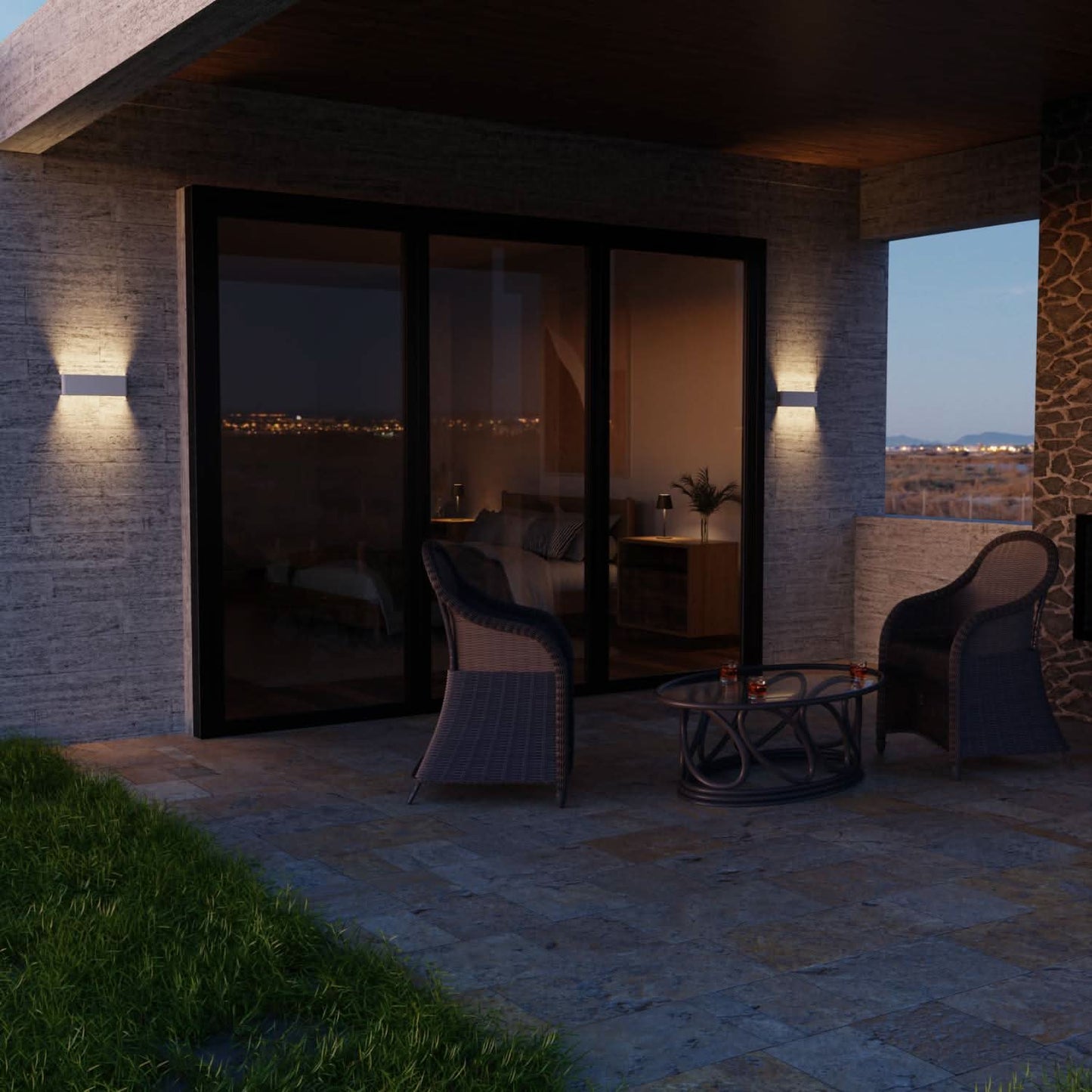 Outdoor LED Wall Light Modern Rectangle