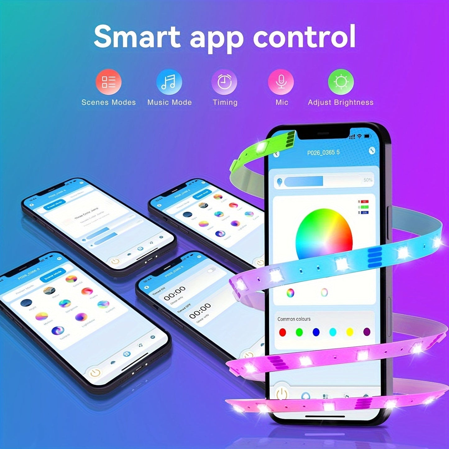 LED Strip Lights Colour Changing with App Control