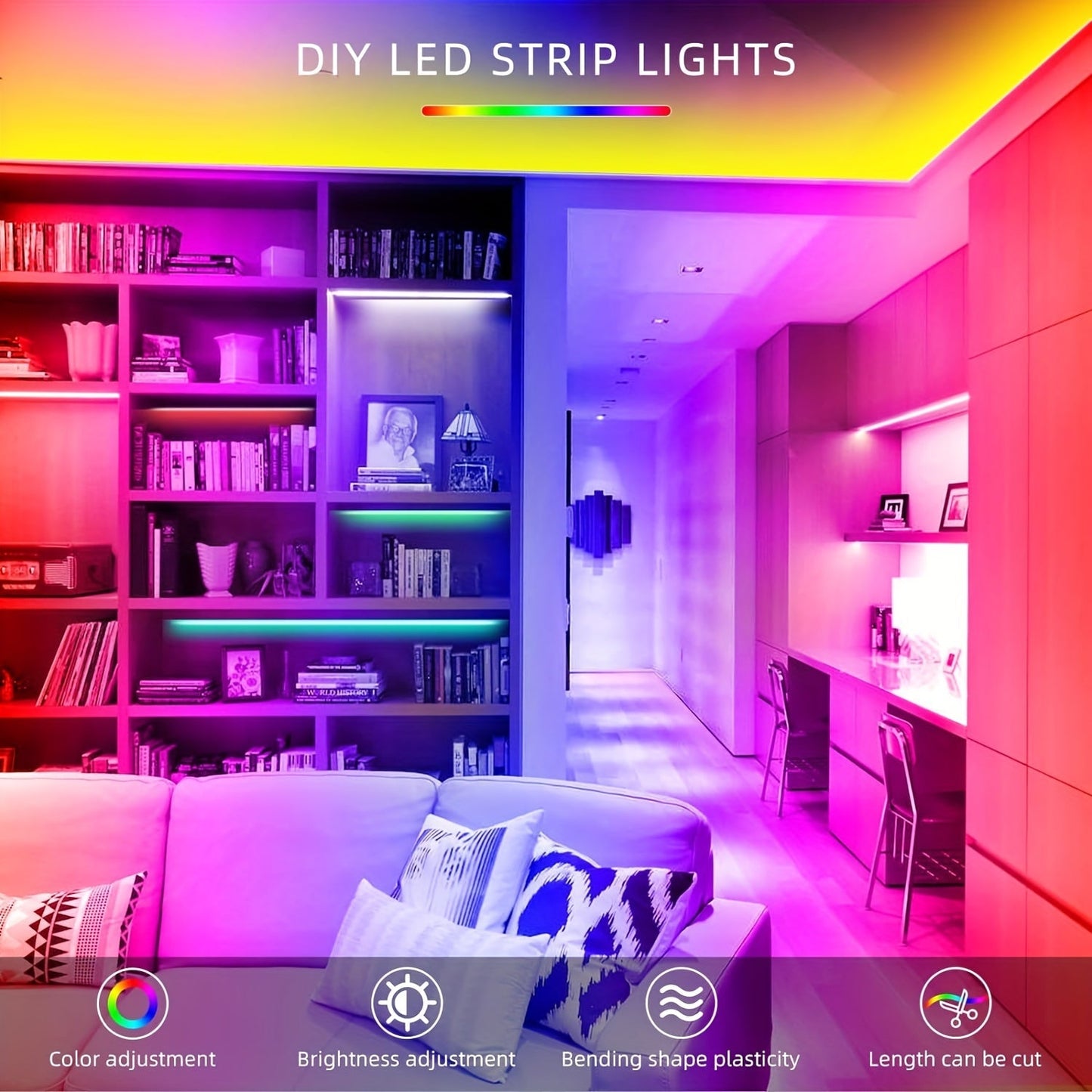 LED Strip Lights Colour Changing with Remote