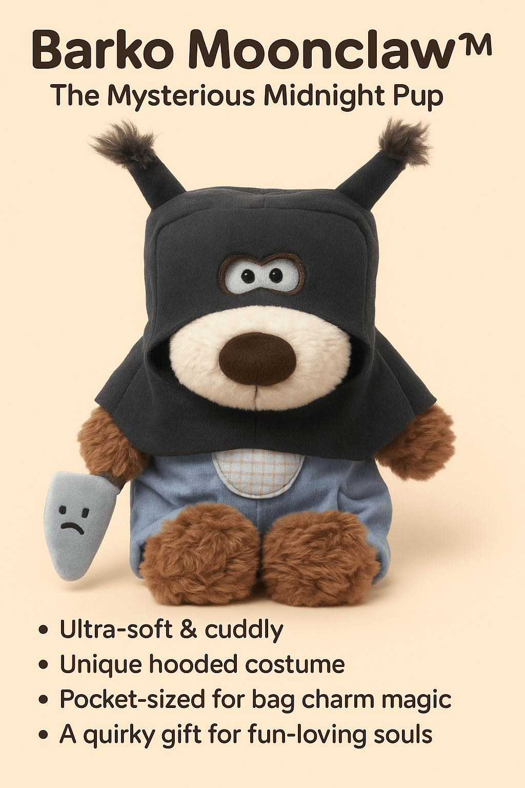 Barko Moonclaw™ – The Mysterious Midnight Pup By Auraplush™ plush toy – Auraplush™
