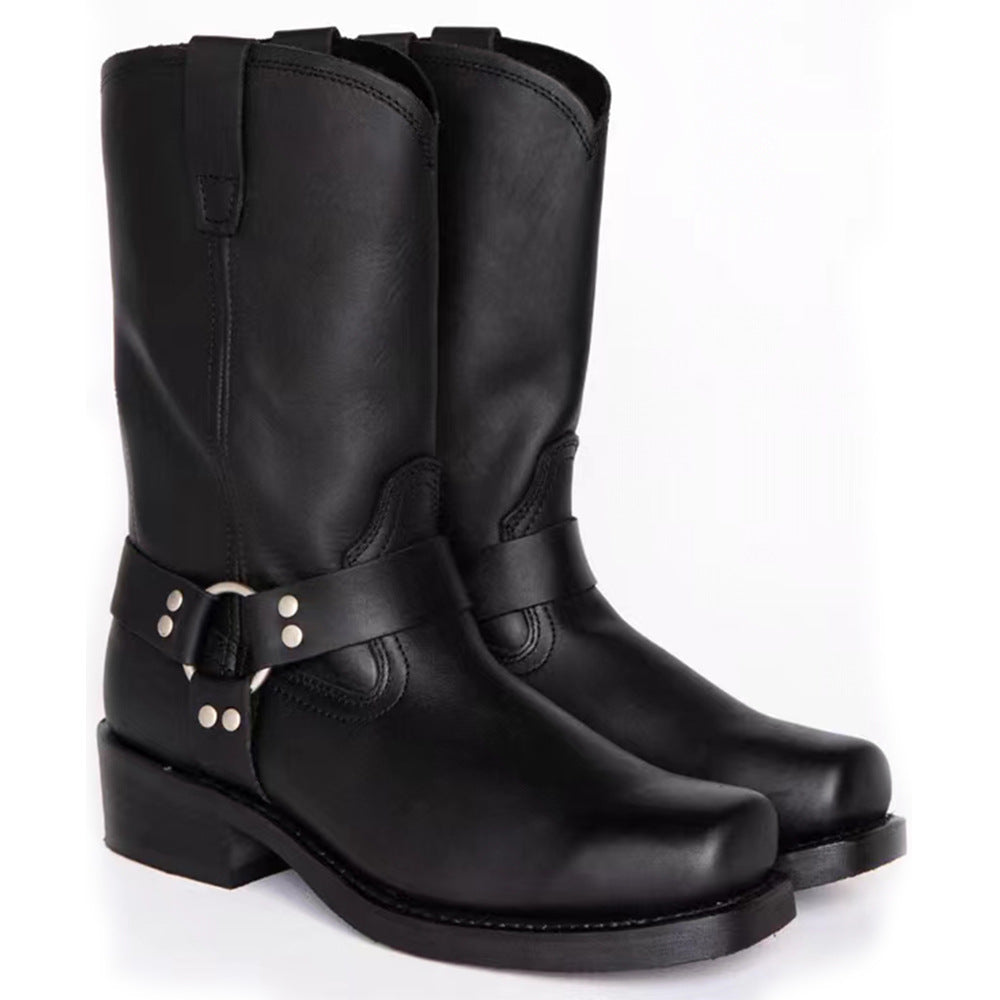 Men's Knee High Harness Boots | Waterproof