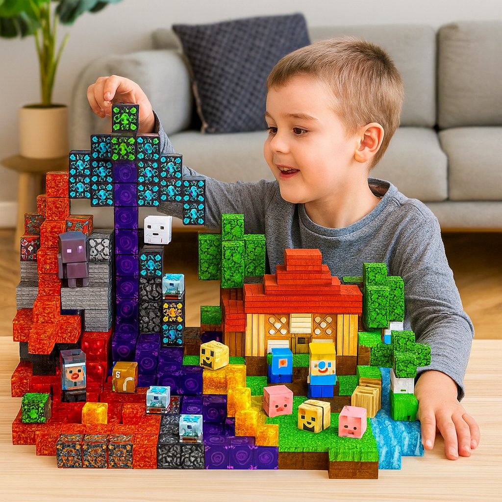 Magnetic Building Blocks Toy Set Kids