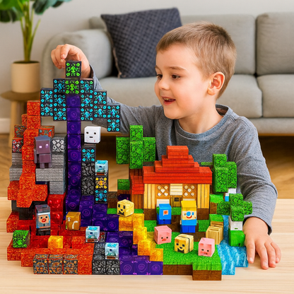 Magnetic Building Blocks Toy Set Kids