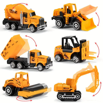 Toy Construction Vehicle Set with Carry Case