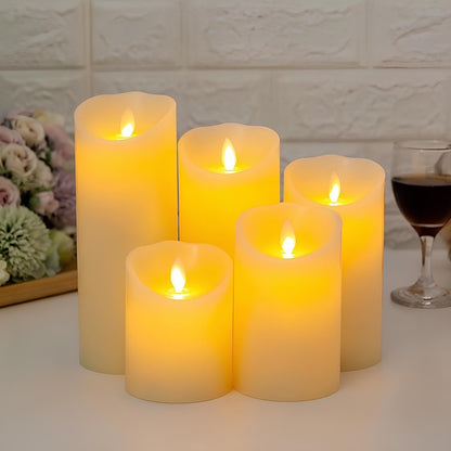 LED Pillar Candles Flickering Flame Effect