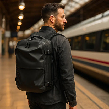 Travel Backpack with Compact Water-Resistant Design