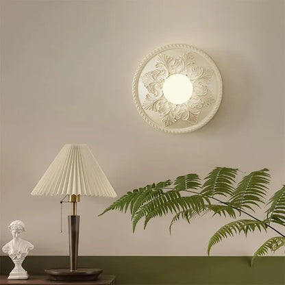 Wall Light Resin Vintage Style Round Lamp