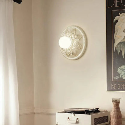 Wall Light Resin Vintage Style Round Lamp