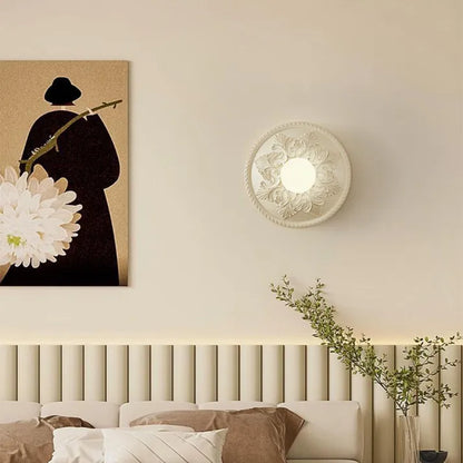 Wall Light Resin Vintage Style Round Lamp