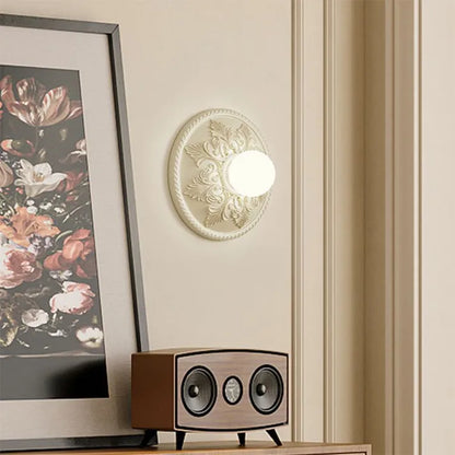 Wall Light Resin Vintage Style Round Lamp