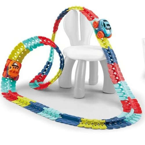 Toy Race Track Loop with Light-Up Car