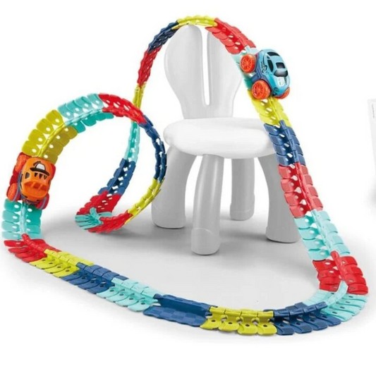 Toy Race Track Loop with Light-Up Car