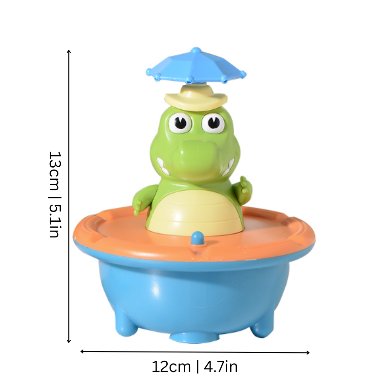 Bath Toy Sprayer Light-Up Floating Crocodile