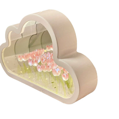 LED Table Lamp Floral Infinity Mirror Light