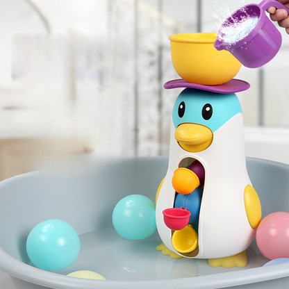 Bath Toy Penguin Waterfall Activity Station