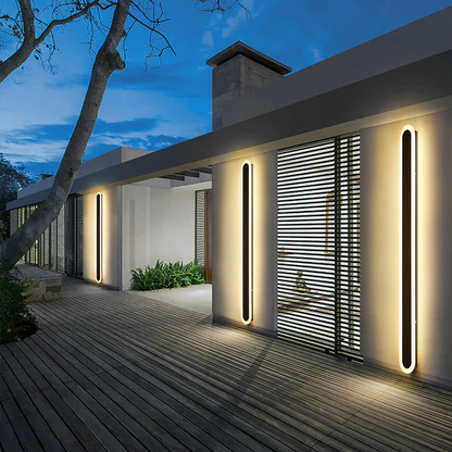 Outdoor LED Wall Light Modern Black Design
