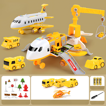 Kids Construction Plane Toy Crane Playset