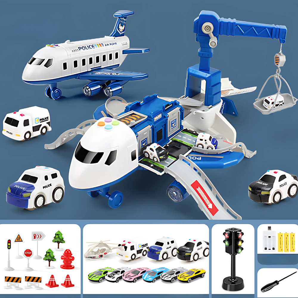 Kids Construction Plane Toy Crane Playset