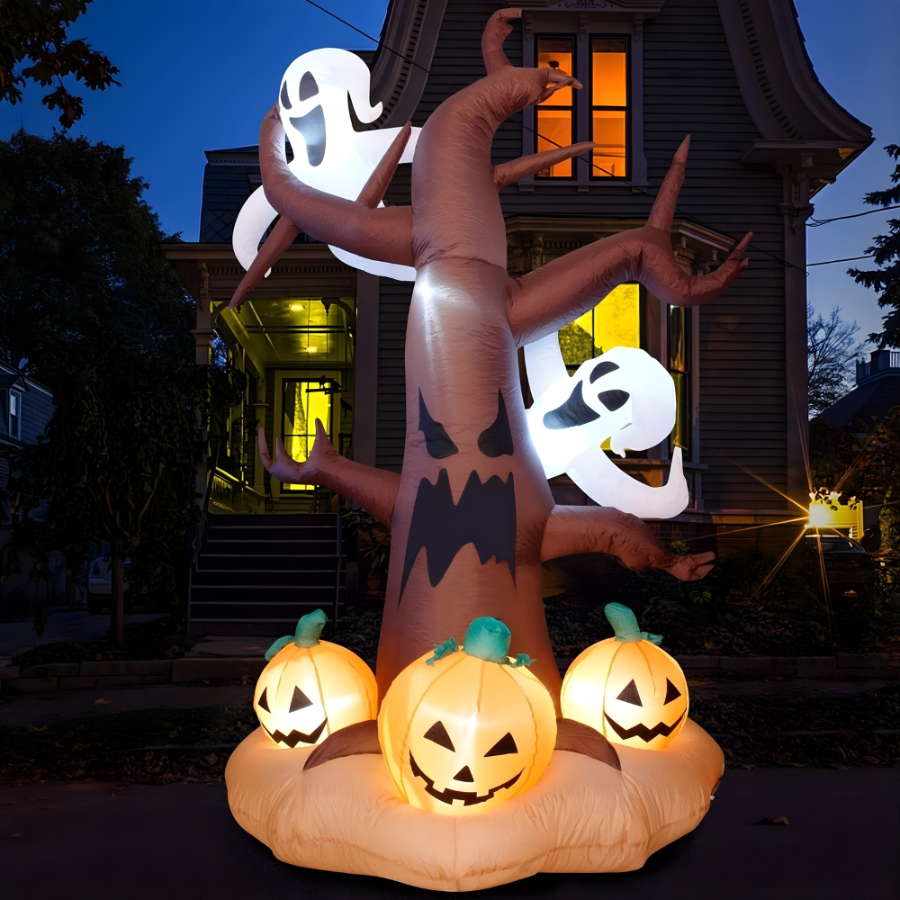 Halloween Outdoor Decoration Inflatable Pumpkin Display LED Lights