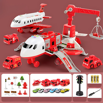 Kids Construction Plane Toy Crane Playset