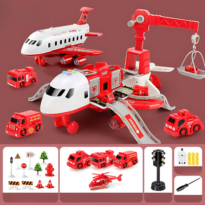 Kids Construction Plane Toy Crane Playset
