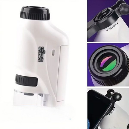 Kids Portable LED Pocket Microscope Toy