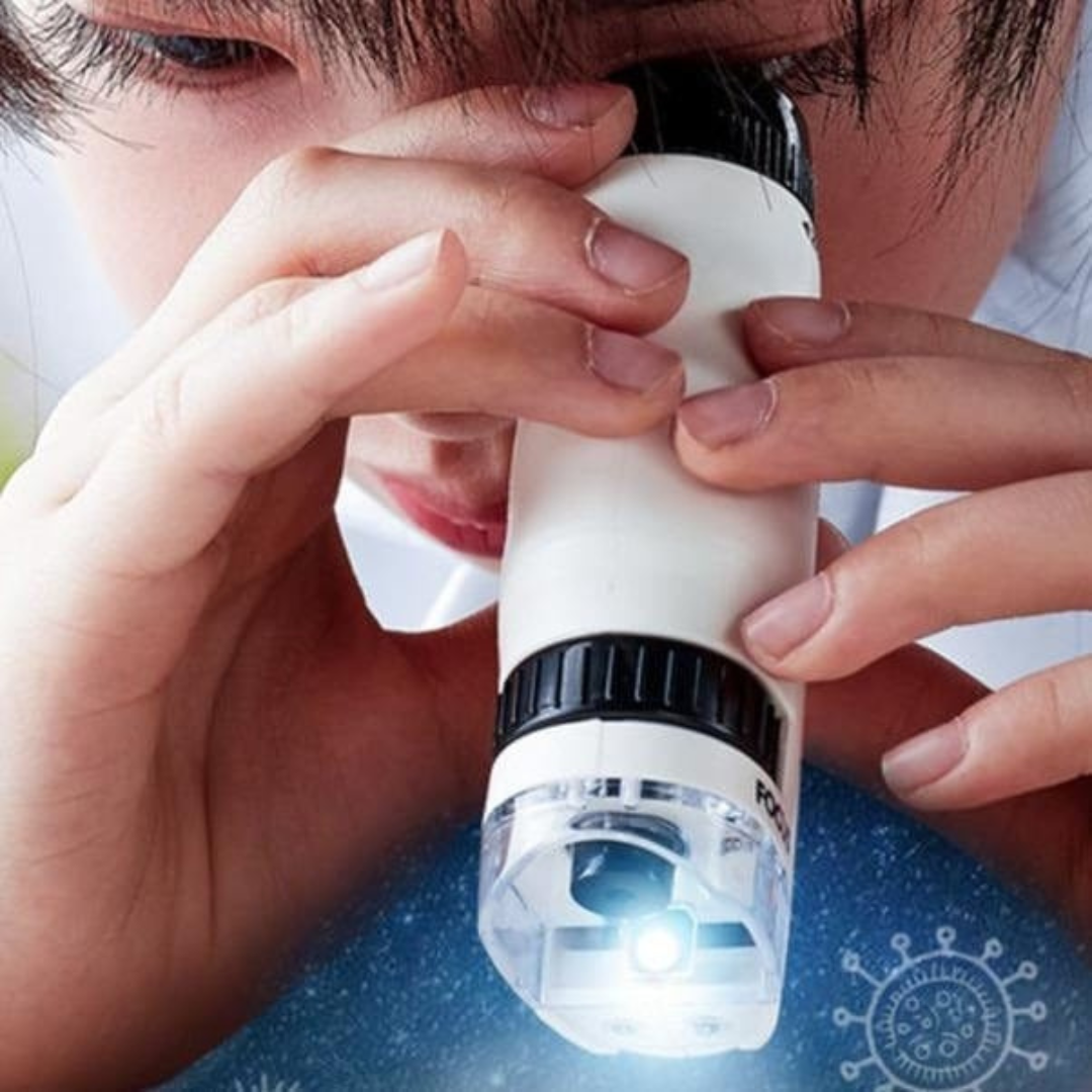 Kids Portable LED Pocket Microscope Toy
