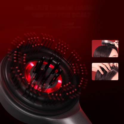 Scalp Massager Brush with Red Light Therapy