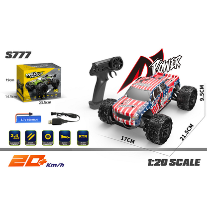 High Speed Remote Control Off-Road Monster Truck – 1:20 Scale