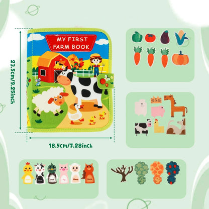 Educational Kids Book Interactive Farm Animals
