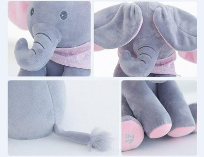 Plush Elephant Toy with Music and Movement