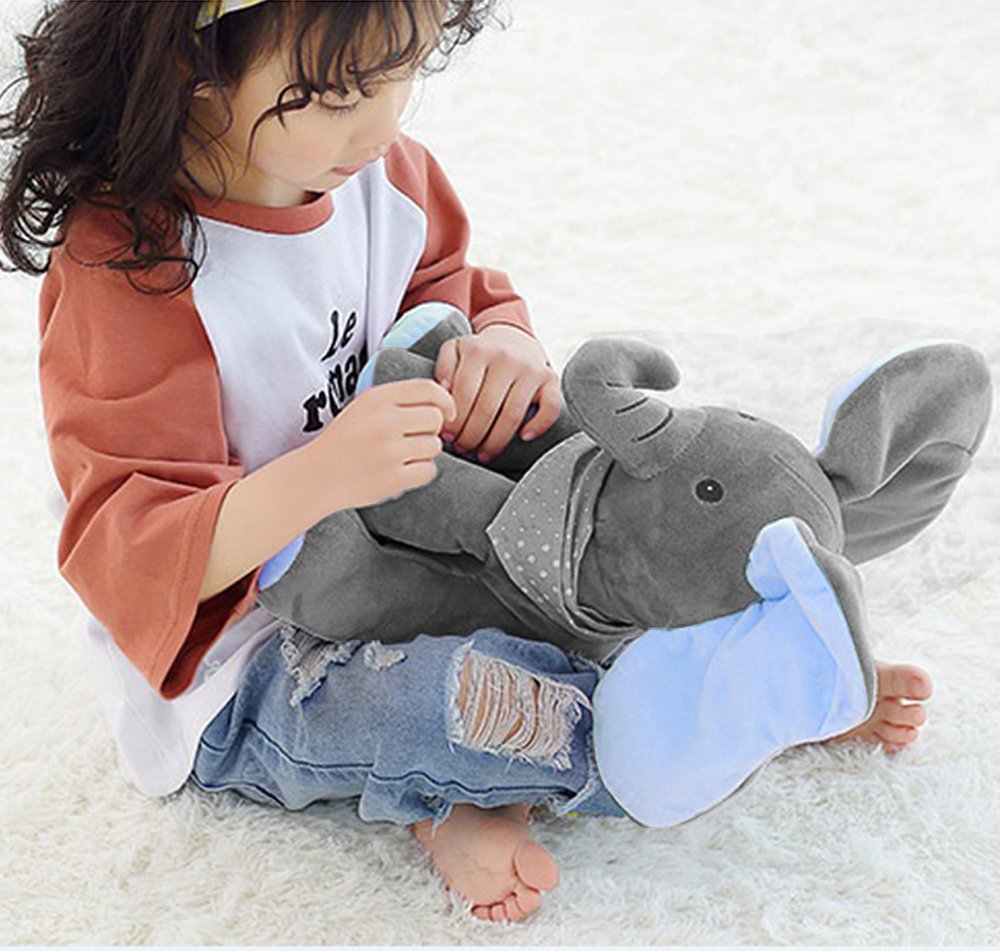 Plush Elephant Toy with Music and Movement