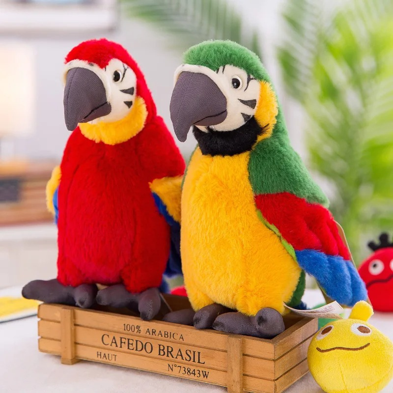 Plush Talking Toy Parrot Voice Mimic Bird