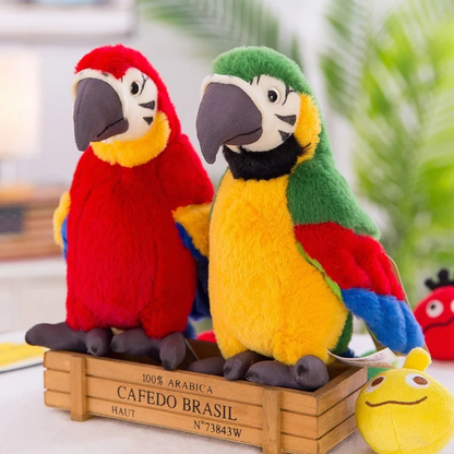 Plush Talking Toy Parrot Voice Mimic Bird