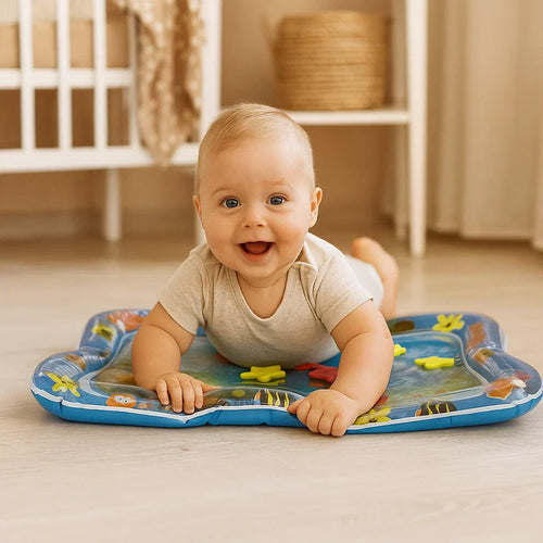Baby Tummy Time Water Mat with Ocean Toys