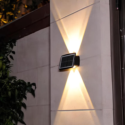 Outdoor Solar LED Wall Light Black