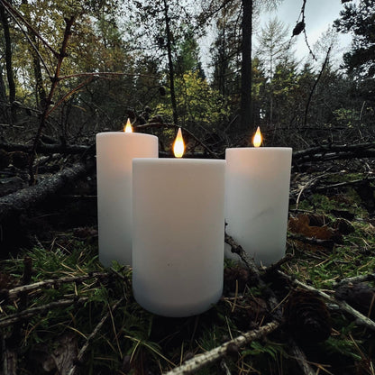 Outdoor LED Flameless Pillar Candle Set
