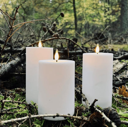 Outdoor LED Flameless Pillar Candle Set