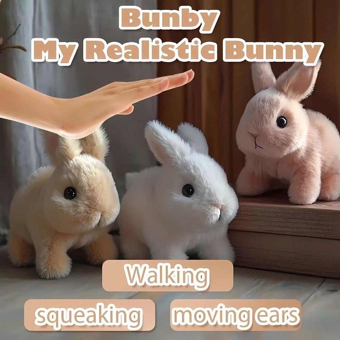 Plush Bunny Toy with Soft Fur and Details