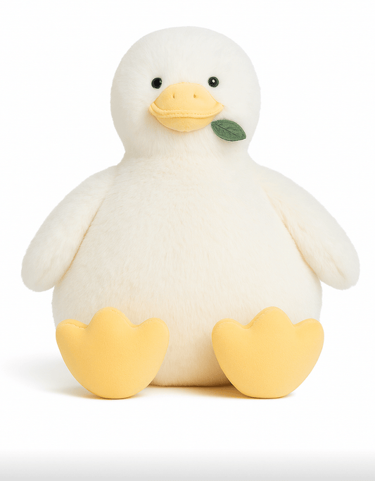 Luma Featherdrop™ – The Pure White Duck of Lightness plush toy – Auraplush™