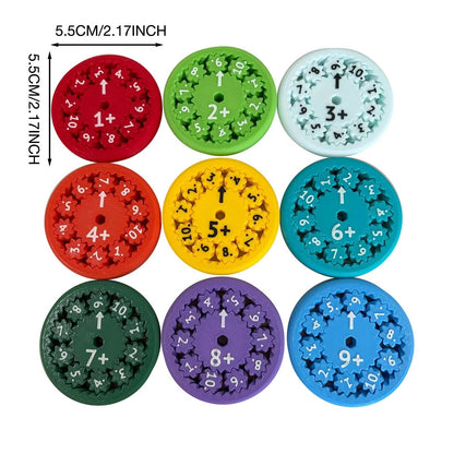 Educational Maths Fidget Toy Colourful Spinner