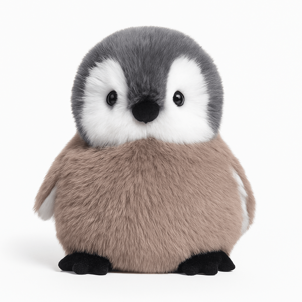 Pebble Nibblesnow™ – The Round Arctic Puff Plush - 20CM plush toy – Auraplush™