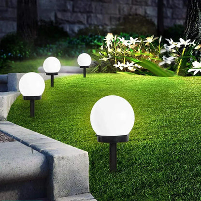 Solar Garden Lights with Waterproof Globe Design