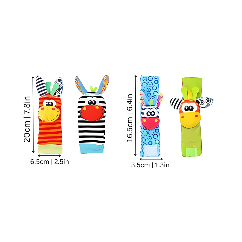 Baby Sensory Rattles Soft Fabric Toy Set